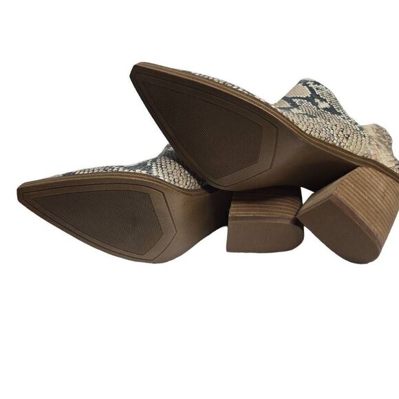 Steve Madden Camryn Ankle Boot Tan Snake Print Size 8 - Picture 10 of 12